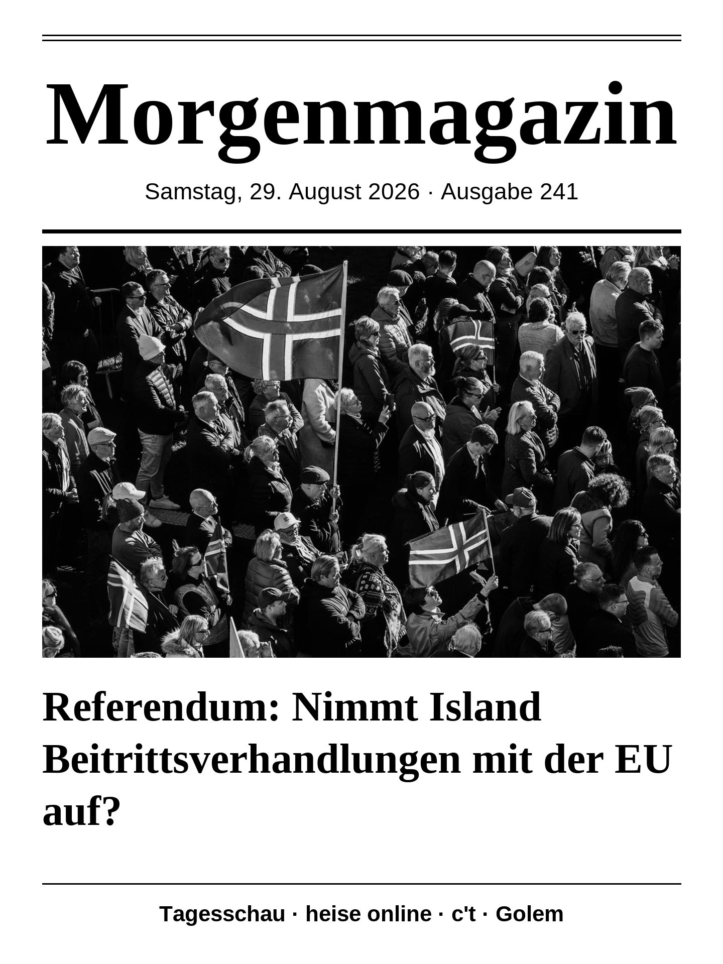 Morgenmagazin 29.08.2026